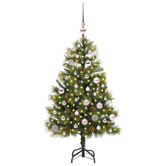 Albero di Natale artificiale Pieghevole-Albero Natalizio con coni Verde 150 cm 691539