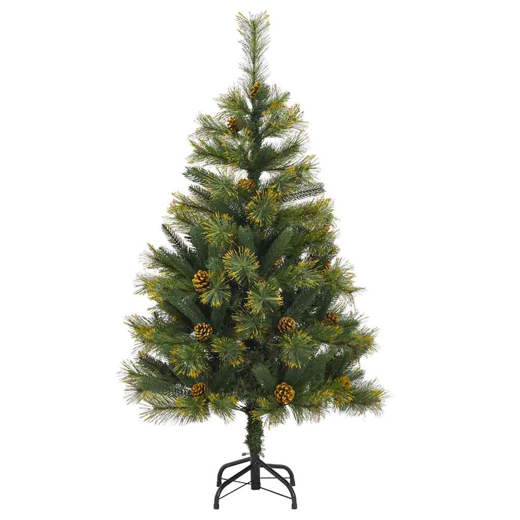 Albero di Natale artificiale pieghevole con coni Verde 150 cm 3395082