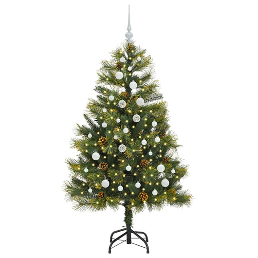 Albero di Natale artificiale Pieghevole-Albero Natalizio con coni Verde 150 cm 457675