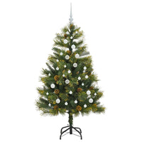 Albero di Natale artificiale pieghevole con coni Verde 150 cm 3395083