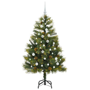Albero di Natale artificiale pieghevole con coni Verde 150 cm 3395083