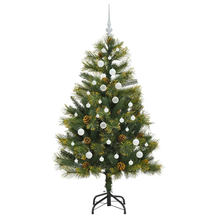 Albero di Natale artificiale pieghevole con coni Verde 150 cm 3395083