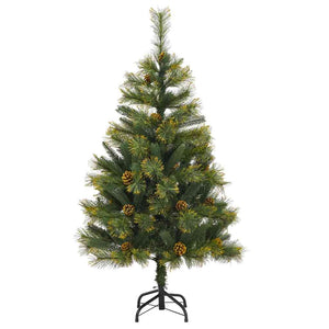 Albero di Natale artificiale pieghevole con coni Verde 150 cm 3395083