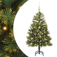 Albero di Natale artificiale Pieghevole-Albero Natalizio con coni Verde 150 cm 392036