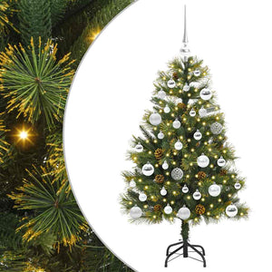 Albero di Natale artificiale Pieghevole-Albero Natalizio con coni Verde 150 cm 402304