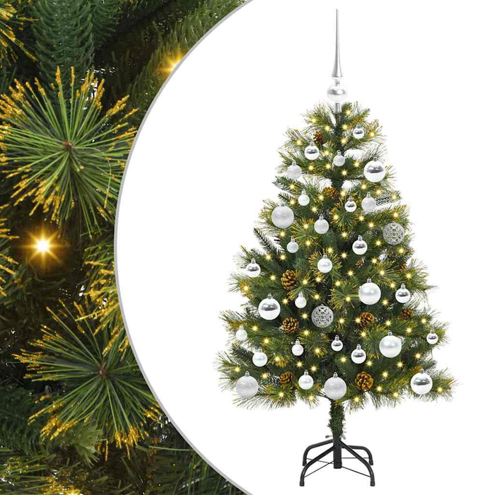 Albero di Natale artificiale Pieghevole-Albero Natalizio con coni Verde 150 cm 402304