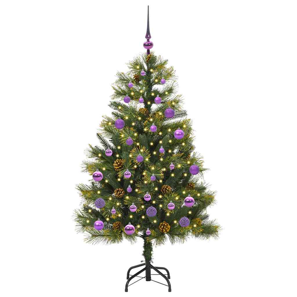 Albero di Natale artificiale Pieghevole-Albero Natalizio con coni Verde 150 cm 690322