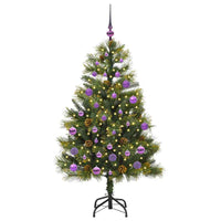 Albero di Natale artificiale Pieghevole-Albero Natalizio con coni Verde 150 cm 690322