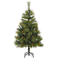 Albero di Natale artificiale Pieghevole-Albero Natalizio con coni Verde 150 cm 690322