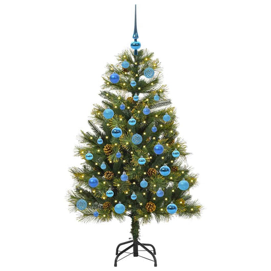 Albero di Natale artificiale Pieghevole-Albero Natalizio con coni Verde 150 cm 943111