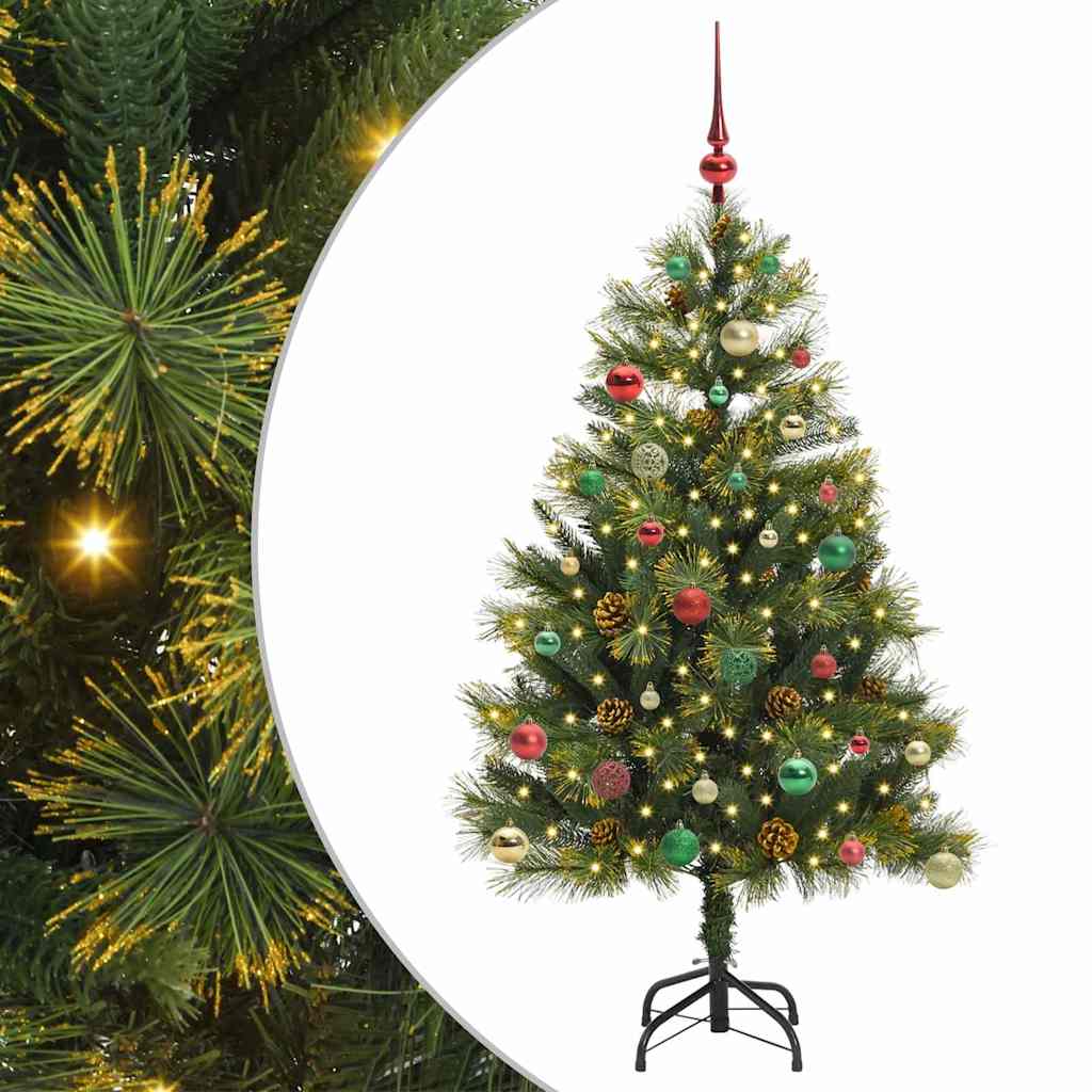 Albero di Natale artificiale Pieghevole-Albero Natalizio con coni Verde 150 cm 988533