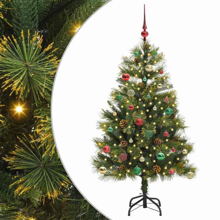 Albero di Natale artificiale Pieghevole-Albero Natalizio con coni Verde 150 cm 988533