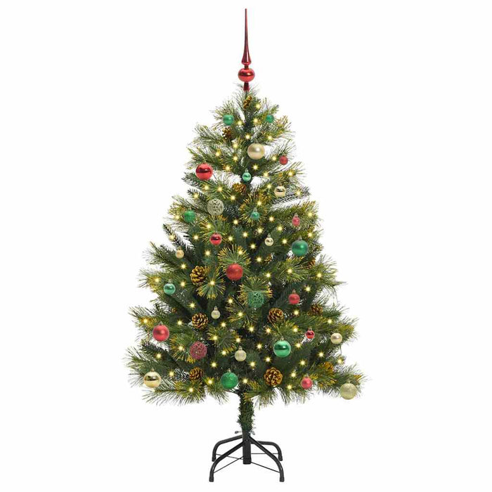 Albero di Natale artificiale Pieghevole-Albero Natalizio con coni Verde 150 cm 988533
