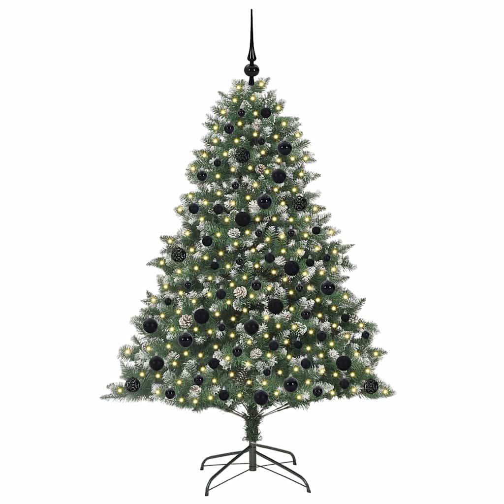 Albero di Natale Artificiale-Albero Natalizio con 300 LED Verde 180 cm 627759