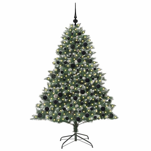 Albero di Natale Artificiale-Albero Natalizio con 300 LED Verde 180 cm 627759