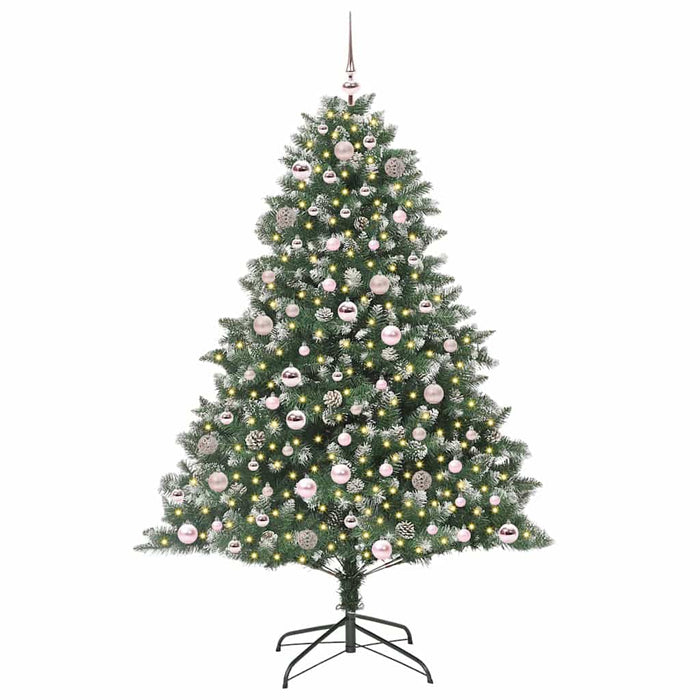 Albero di Natale Artificiale-Albero Natalizio con 300 LED Verde 180 cm 350792