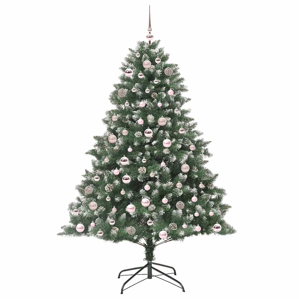 Albero di Natale Artificiale-Albero Natalizio con 300 LED Verde 180 cm 350792