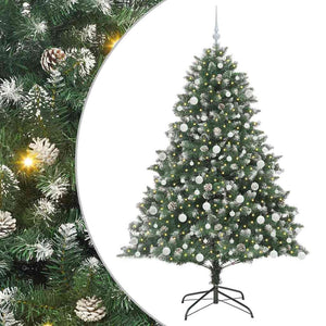 Albero di Natale Artificiale-Albero Natalizio con 300 LED Verde 180 cm 646077