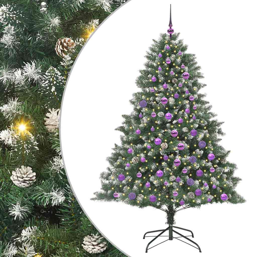 Albero di Natale Artificiale-Albero Natalizio con 300 LED Verde 180 cm 511841