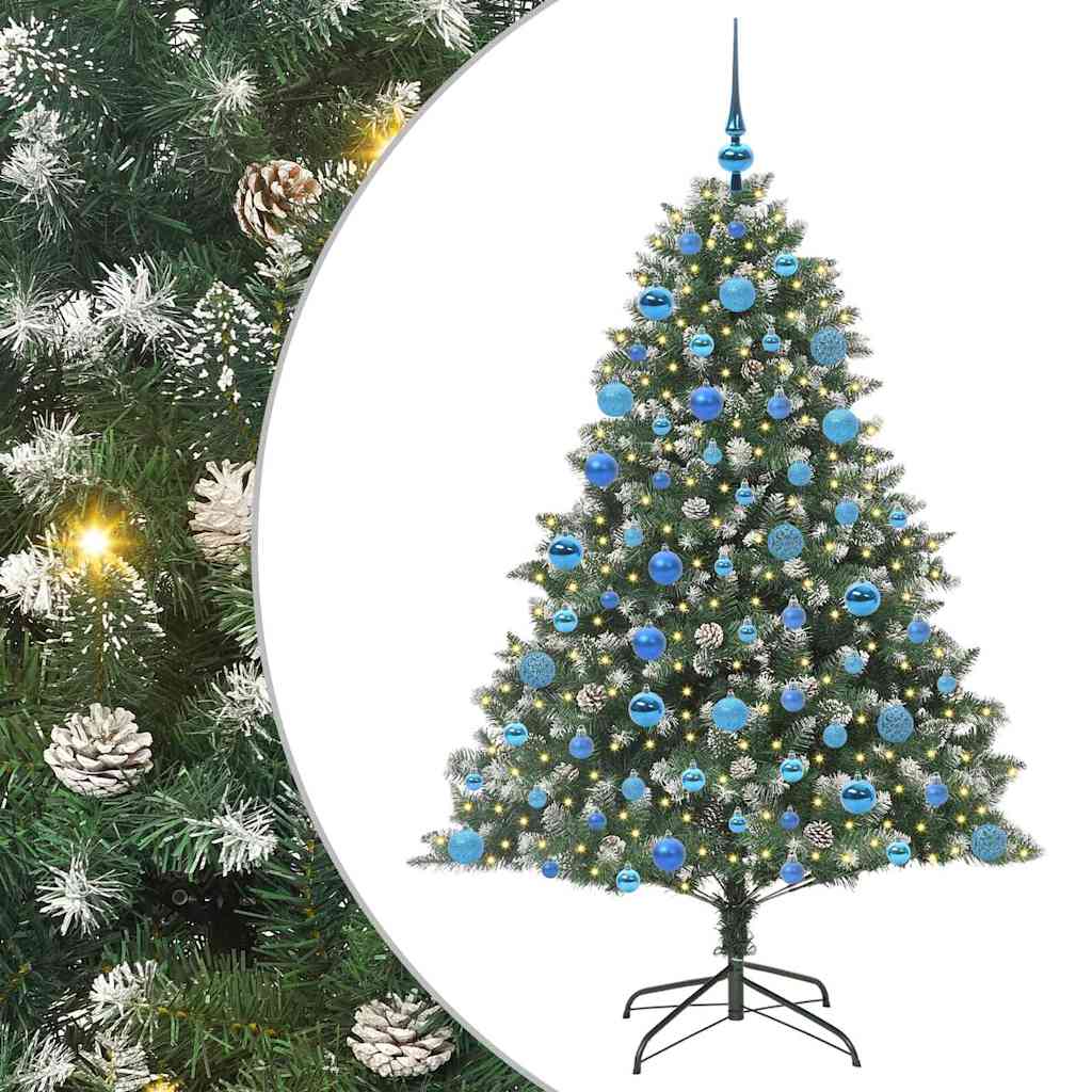 Albero di Natale Artificiale-Albero Natalizio con 300 LED Verde 180 cm 634261