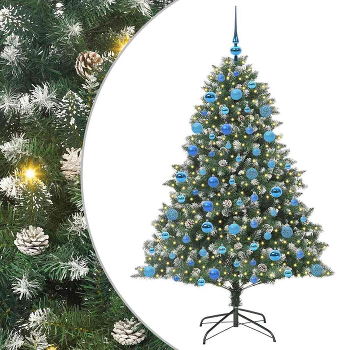 Albero di Natale Artificiale-Albero Natalizio con 300 LED Verde 180 cm 634261