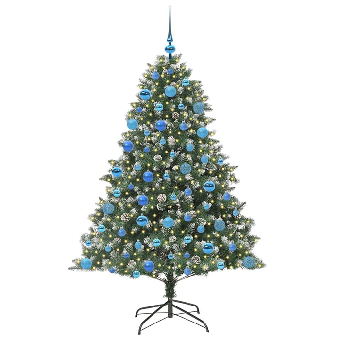 Albero di Natale Artificiale-Albero Natalizio con 300 LED Verde 180 cm 634261