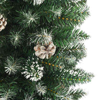 Albero di Natale Artificiale Sottile Verde e bianco 150 cm 3395288