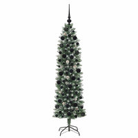 Albero di Natale Artificiale Sottile Verde e bianco 180 cm 3395294