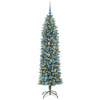 Albero di Natale Artificiale Sottile Verde e bianco 180 cm 3395300