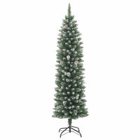 Albero di Natale Artificiale Sottile Verde e bianco 180 cm 3395300