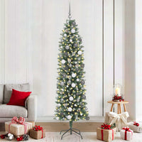 Albero di Natale Artificiale Sottile Verde 210 cm 3395304