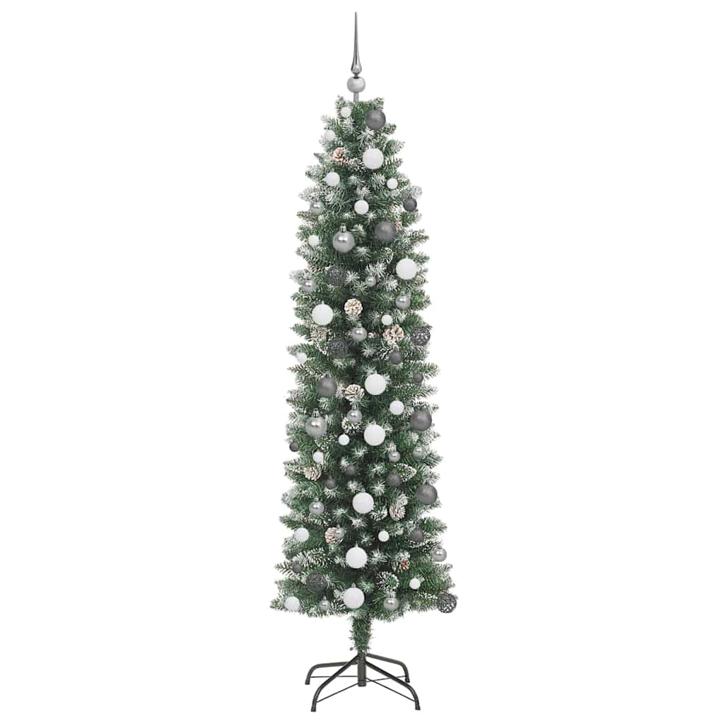 Albero di Natale Artificiale Sottile Verde 210 cm 3395304