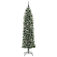 Albero di Natale Artificiale Sottile Verde e bianco 210 cm 3395306