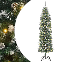 Albero di Natale Artificiale Sottile Verde 240 cm PVC 3395316