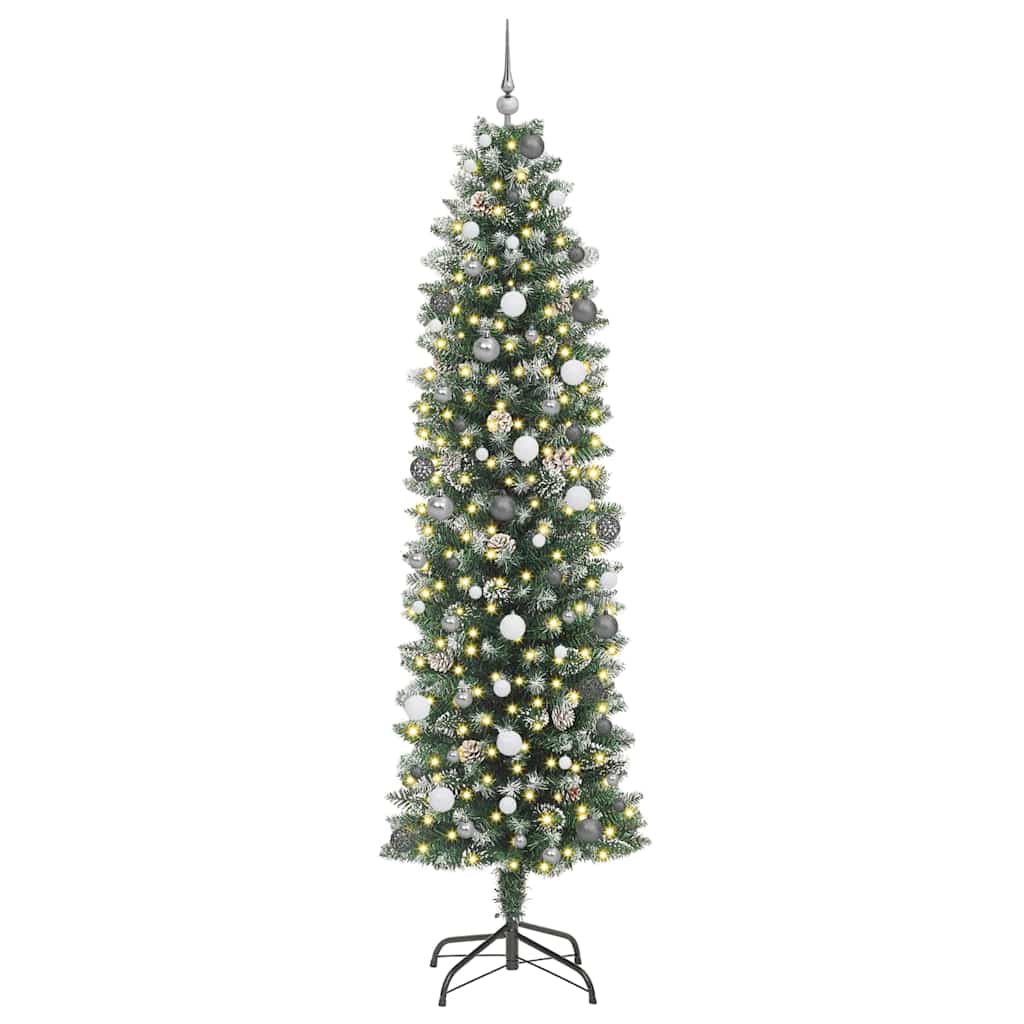 Albero di Natale Artificiale Sottile Verde 240 cm PVC 3395316