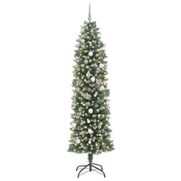 Albero di Natale Artificiale Sottile Verde 240 cm PVC 3395316