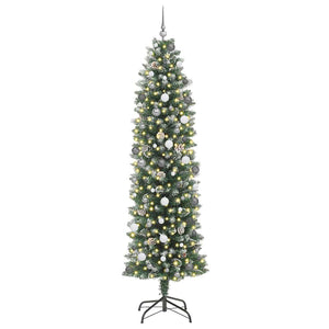 Albero di Natale Artificiale Sottile Verde 240 cm PVC 3395316