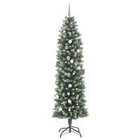vidaXL Albero di Natale Artificiale Sottile Verde 240 cm PVC