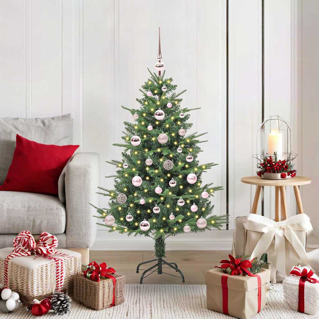 Albero di Natale artificiale preilluminato con set di palline 3395328