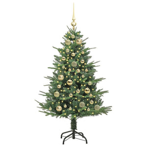 Albero di Natale artificiale preilluminato con set di palline 3395330