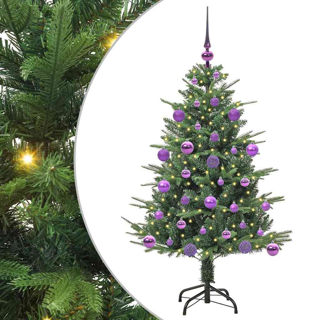Albero di Natale artificiale preilluminato con set di palline 3395332