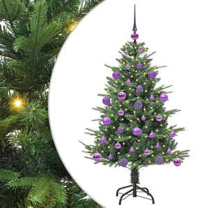 Albero di Natale artificiale preilluminato con set di palline 3395332
