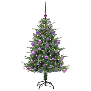 Albero di Natale artificiale preilluminato con set di palline 3395332