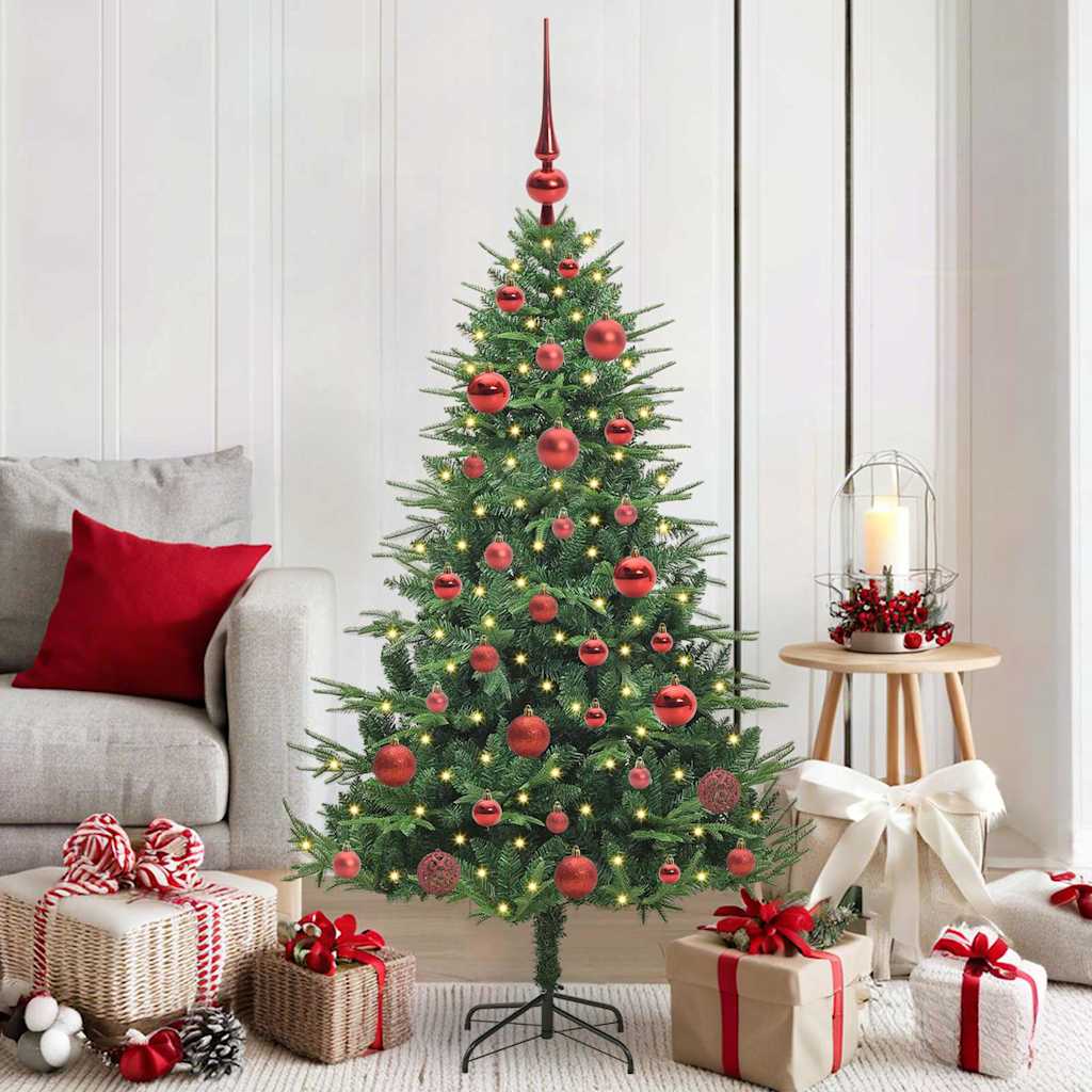 Albero di Natale artificiale preilluminato con set di palline 3395335