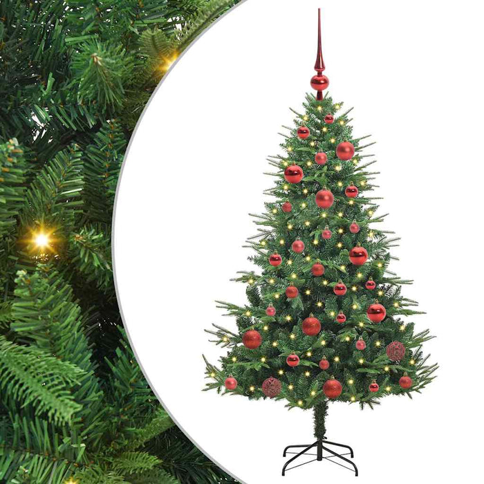 Albero di Natale artificiale preilluminato con set di palline 3395335