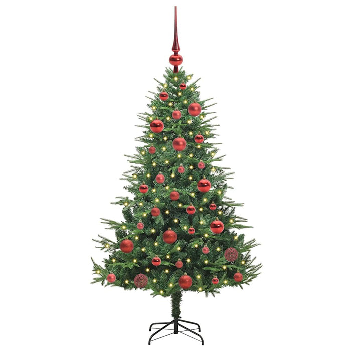 Albero di Natale artificiale preilluminato con set di palline 3395335