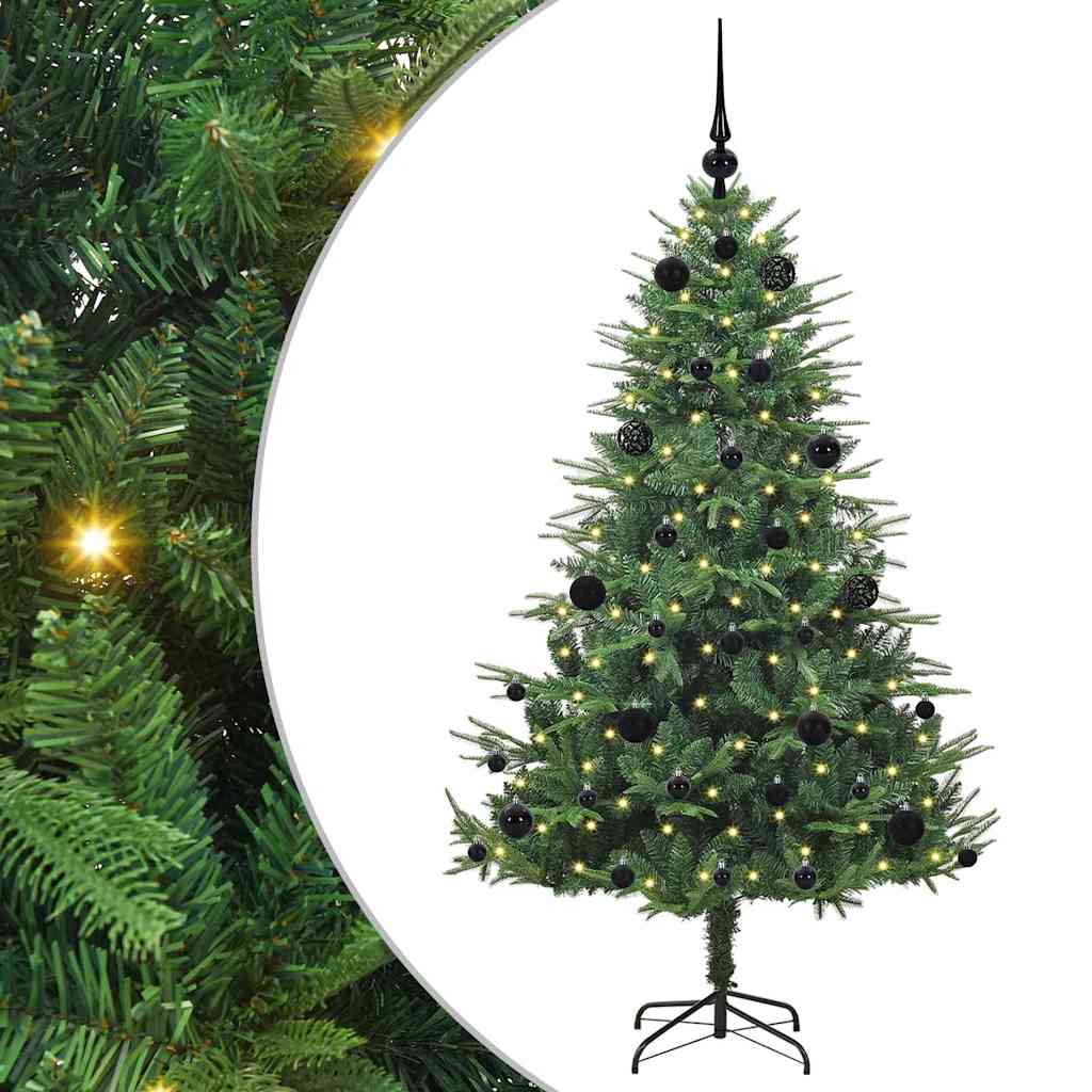 Albero di Natale artificiale preilluminato con set di palline 3395336