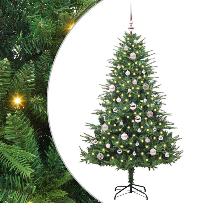 Albero di Natale artificiale preilluminato con set di palline 3395337