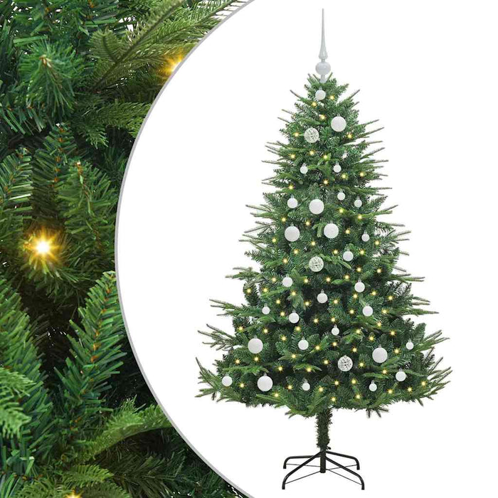Albero di Natale artificiale preilluminato con set di palline 3395338