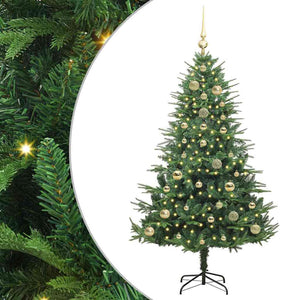 Albero di Natale artificiale preilluminato con set di palline 3395339